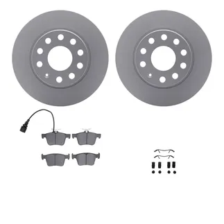 R1 Concepts WDTH1-74040 Brake Rotors - Carbon Coated W/ Euro Ceramic Pads & Hdw
